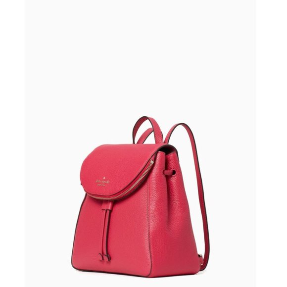 kate spade LEILA PEBBLED LEATHER MEDIUM FLAP BACKPACK main image 4